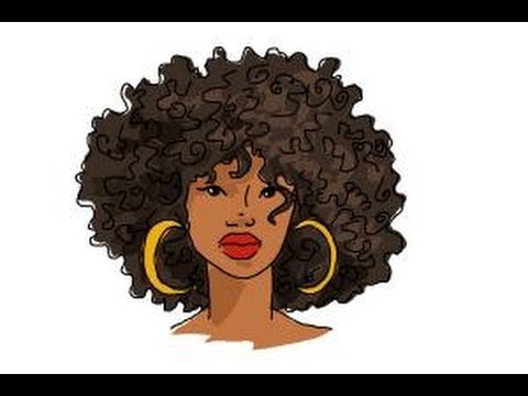 How to draw African American hair