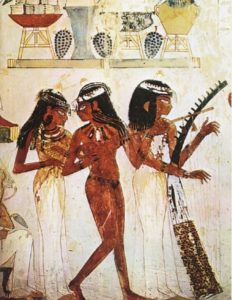 Egyptians musicians and dancers